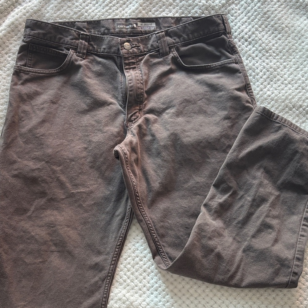 Carhartt Men's Relaxed Fit Brown Jeans